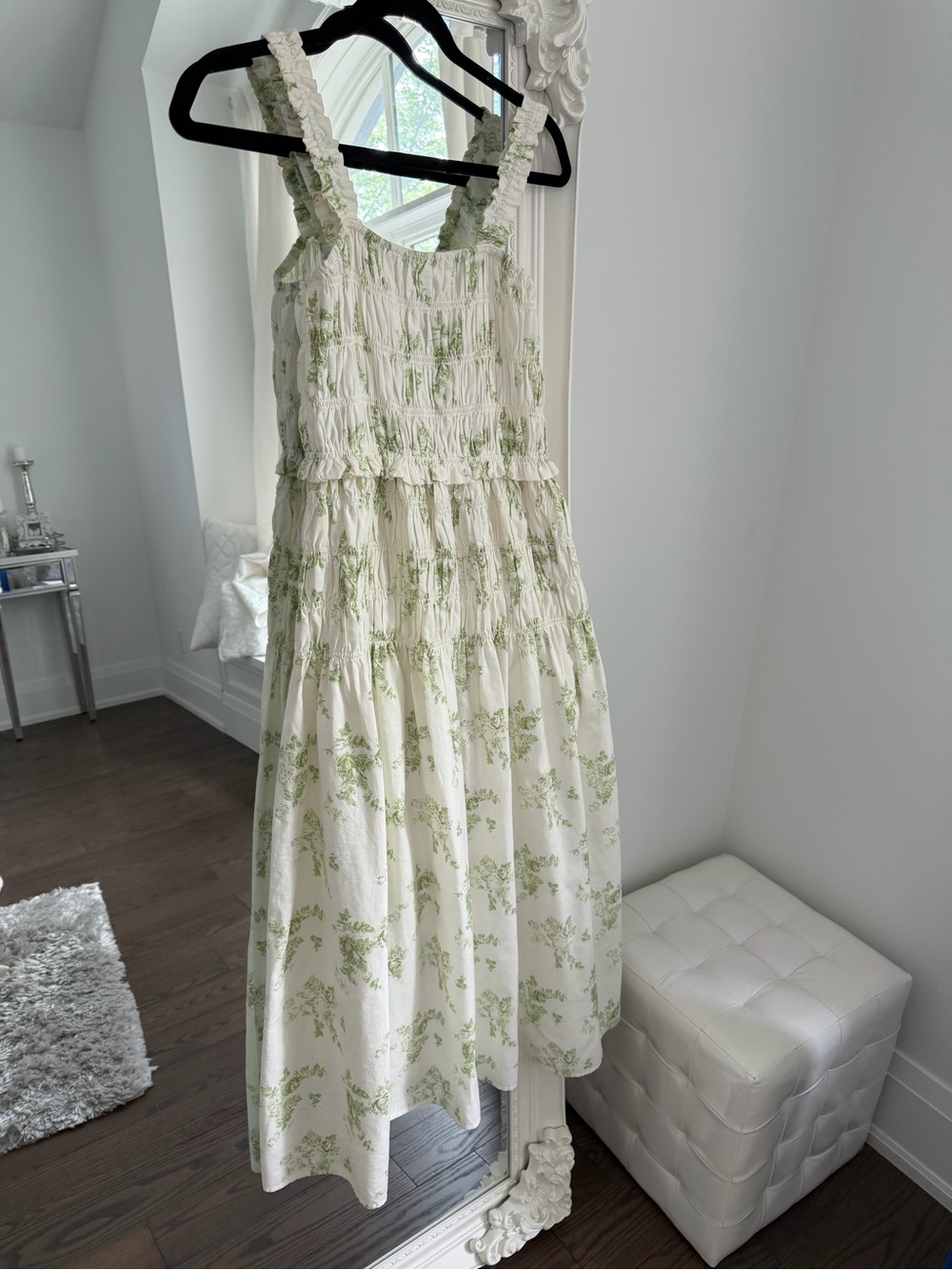 Light Green Floral Print Dress